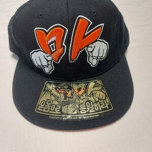 NWT Mgoood Korean Black Orange Baseball Hat Cap Size 58/ Medium